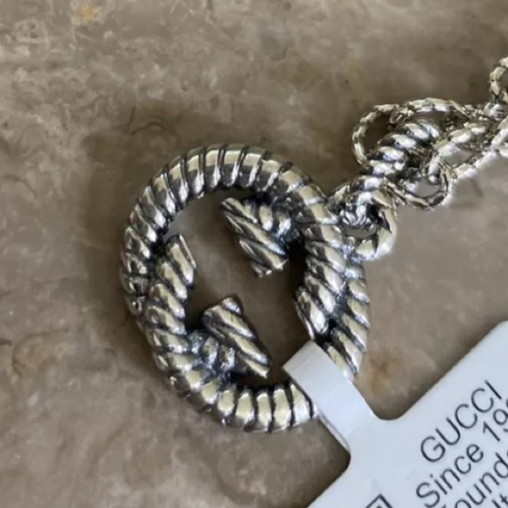Gucci Arabesque GG Sterling Silver Pendant Necklace 925 -24″ with Box & Dust Bag - Picture 3 of 9